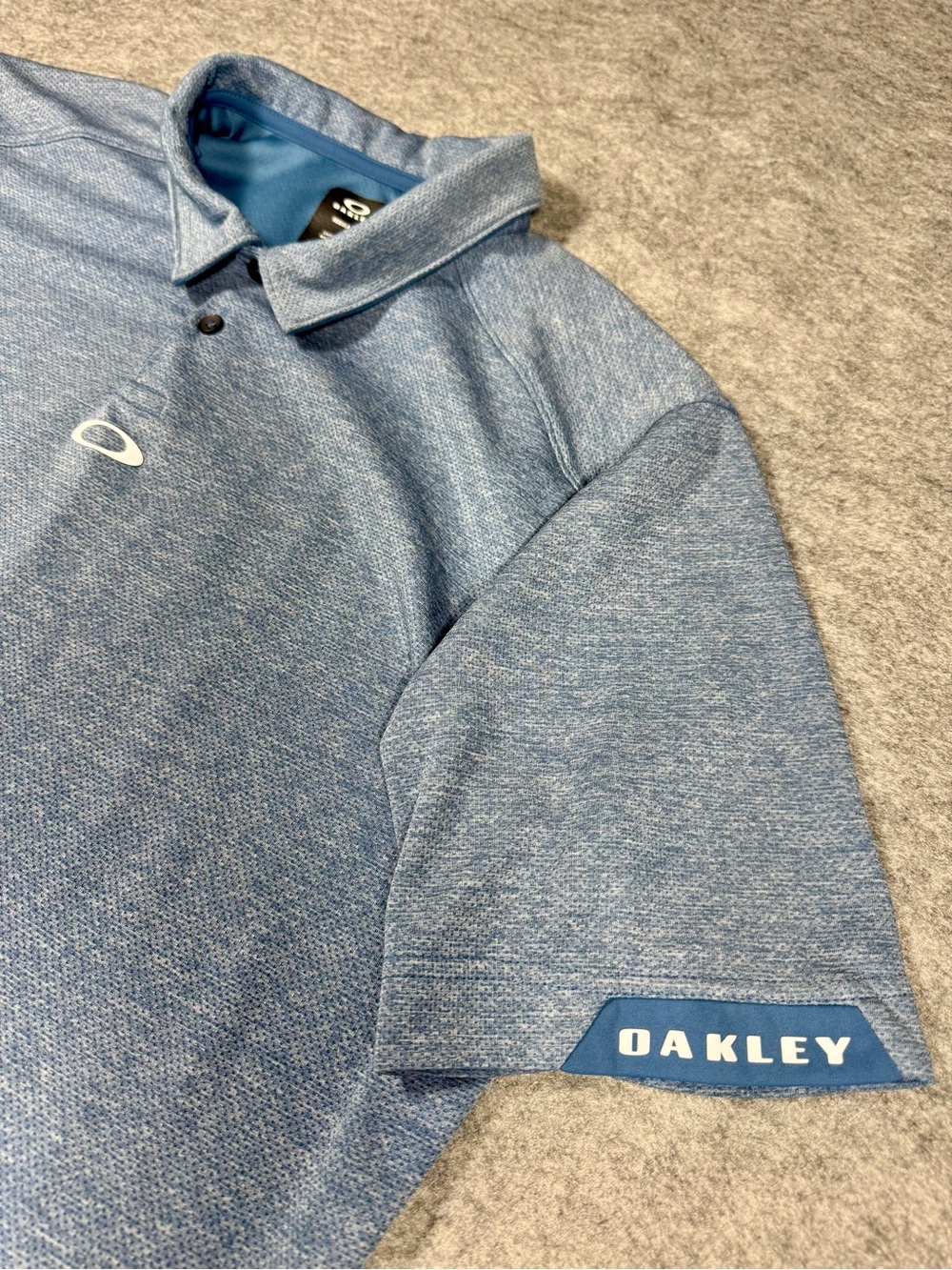 Oakley Polo Shirt Mens XL Blue Golf Casual Short Sleeve Activewear Regular Fit
